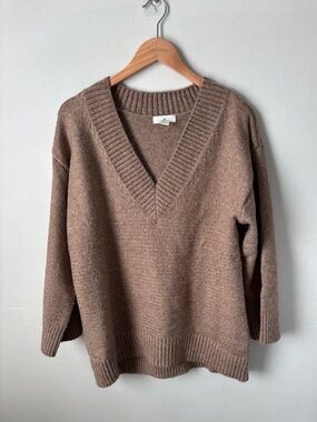 H&M Cable Knit Sweater | Heather Grey | Mock Neck | Size XS | EUC